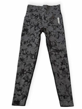GYMSHARK Adapt Camo Seamless Black Gray High Waisted Legging Small